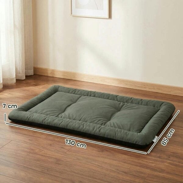 Waterproof Dog Bed, Foldable Pet Bed with Anti-Slip Bottom, Machine Washable for Large Dogs and Cats, 130 x 85 x 7 cm