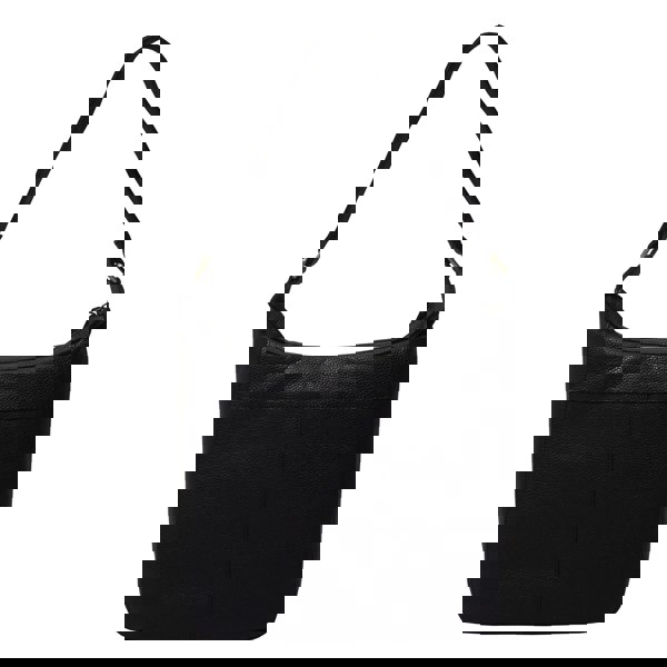 Assots London 'BIANCA' Black Pebble Grain Leather Slouchy Hobo Bag