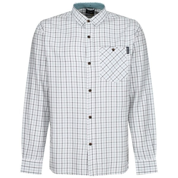 Regatta Mens Tattersall Checked Shirt - White/Blue