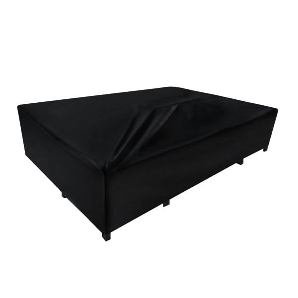 Monstershop Aluminium 7 Seater Garden Furniture Set With Fire Pit & Waterproof Cover