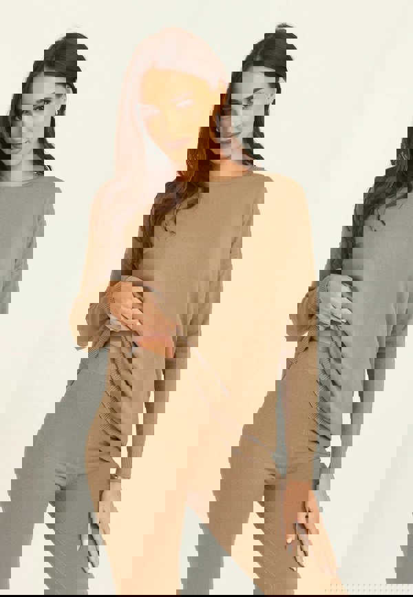 Gini London Mocha Soft Touch Leggings