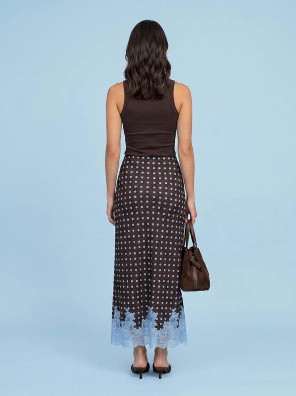 Urban Bliss Lace Spot Maxi Skirt