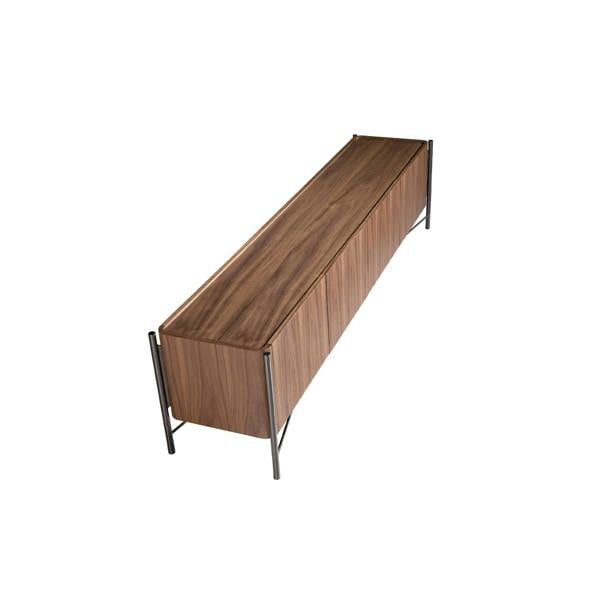 Angel Cerdá TV stand walnut and dark steel 3240