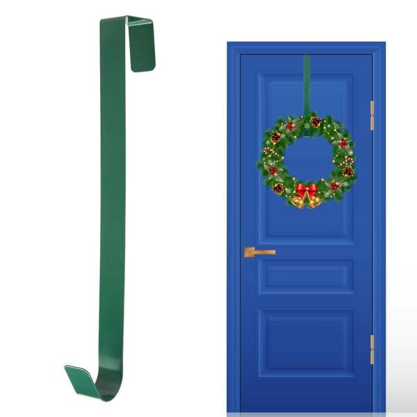 38cm Green Metal Wreath Hanger for Doors, Seasonal Decor and Everyday Hanging image 1