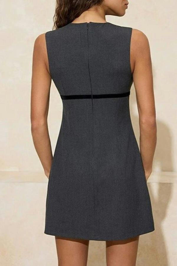 WOVCOR Mini Woven Dress with Bow