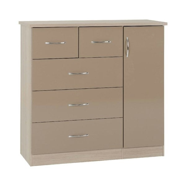 Seconique Nevada 5 Drawer Low Wardrobe