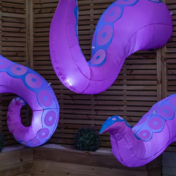 Samuel Alexander Set of 3 Light up Large Inflatable Octopus Tentacles Halloween Decoration with LEDs