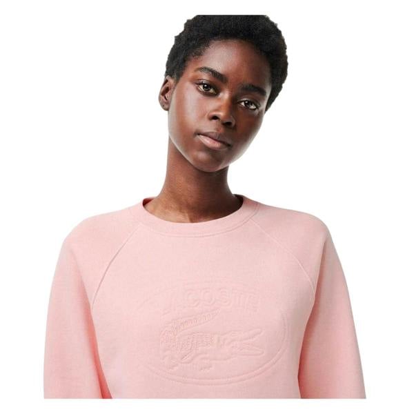 Lacoste Womens/Ladies Embroidered Logo Relaxed Fit Sweatshirt - Pink - 