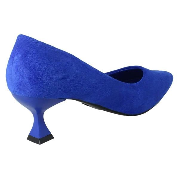 Anne Michelle Ladies Anne Michelle Microfibre 6cm Heeled Court Shoes F90124