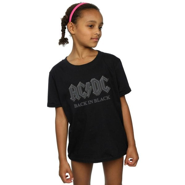 AC/DC Girls Back In Black Cotton T-Shirt - Black