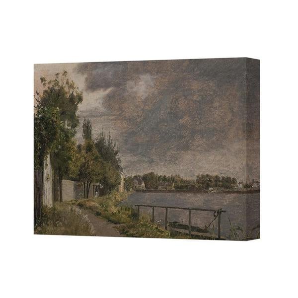 Benjamin Tate Design Canvas Wall Art Landscape Painting Along The Riverside Shore