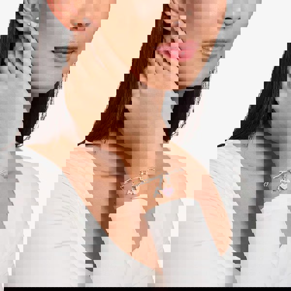 THOMAS SABO Pink Enamel Be Mine Heart Padlock Charm 2071-691-9