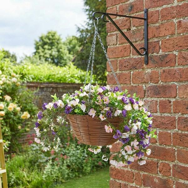 Garden Greatness Regal Petunia Artificial Hanging Basket