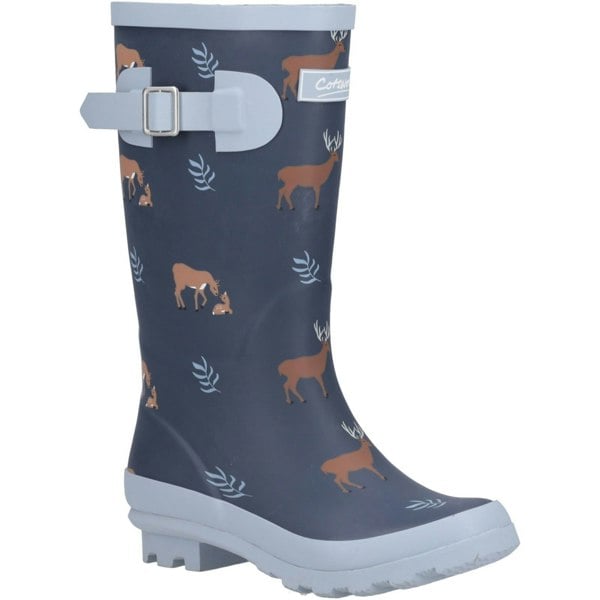 Cotswold Woodland JNR Rubber Girls Deers Wellington Boots