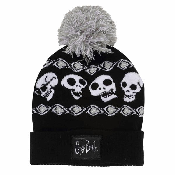 Corpse Bride Unisex Adult Skeleton Band Snow Beanie - Black