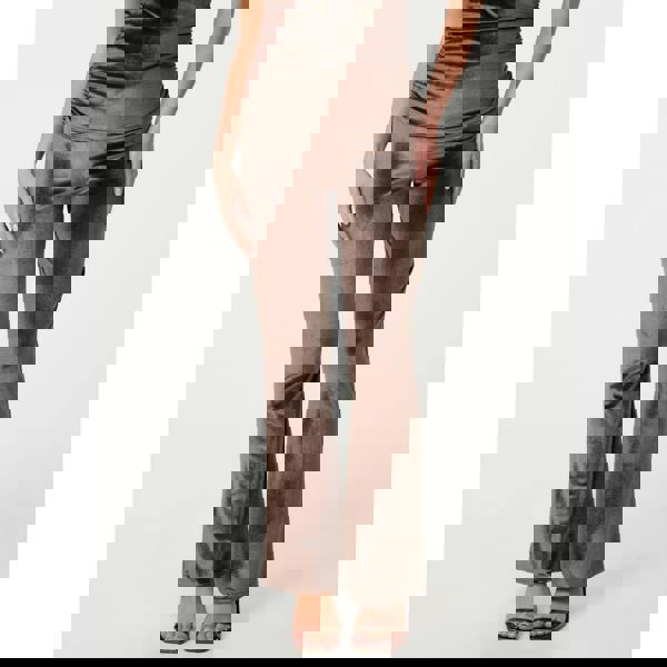 Pink Vanilla Velvet Flare Trousers