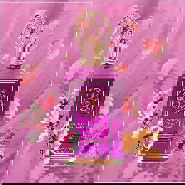 Anfar 1950 Zenit Lilac 100ml with petals background