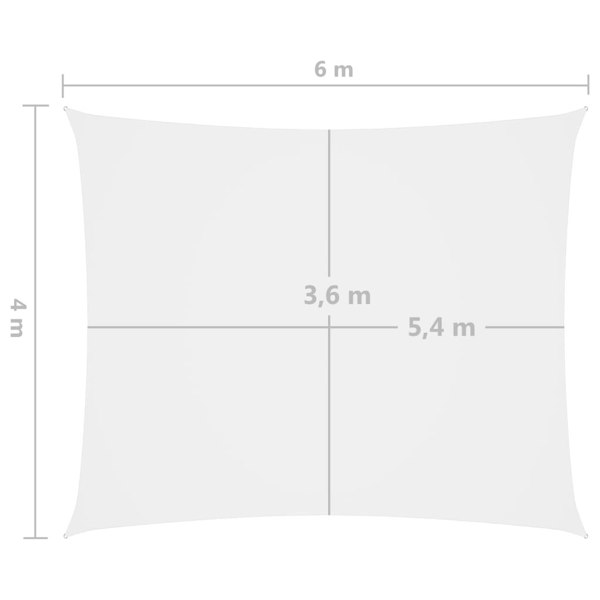 Berkfield Sunshade Sail Oxford Fabric Rectangular 4x6 m White