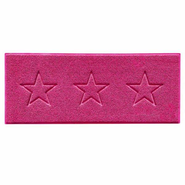 Nicoman Embossed Triple Star Home Entrance Runner Mat - Multiple Colours