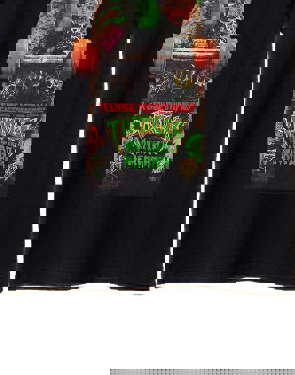 Teenage Mutant Ninja Turtles Boys Black Mutant Mayhem Skateboard Short Sleeved T-Shirt