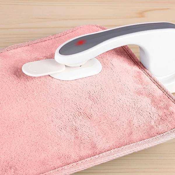 Gr8 Home Rechargeable Electric Hot Water Bottle Plush Hand Pouch Warmer Heat Pad Pink 1L