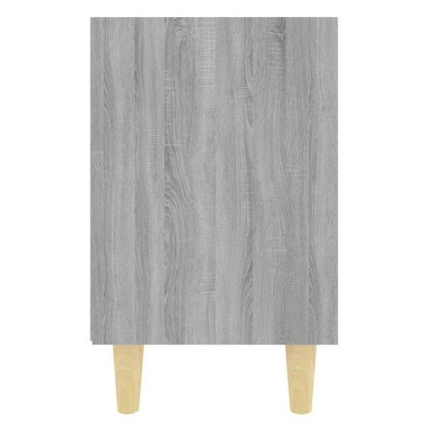 Berkfield Bed Cabinets with Solid Wood Legs 2 pcs Grey Sonoma 40x30x50 cm