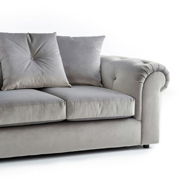 Hamilton Plush Velvet Fabric Sofa Suite - 3