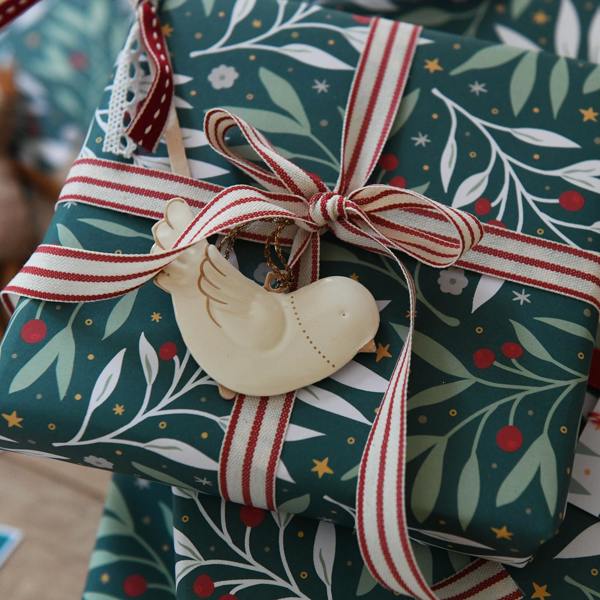 Christmas Foliage Wrapping Paper - alternative angle