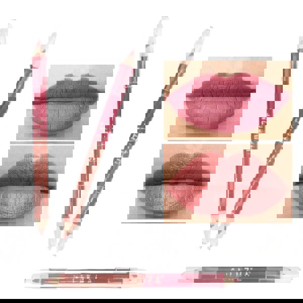 Glamza Two-Colour Dual-Sided Lip Pencil - Berry Kiss And Spiced Nude