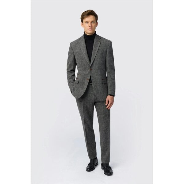 Antique Rogue Tailored Fit Jace Grey Berry Tweed Jacket