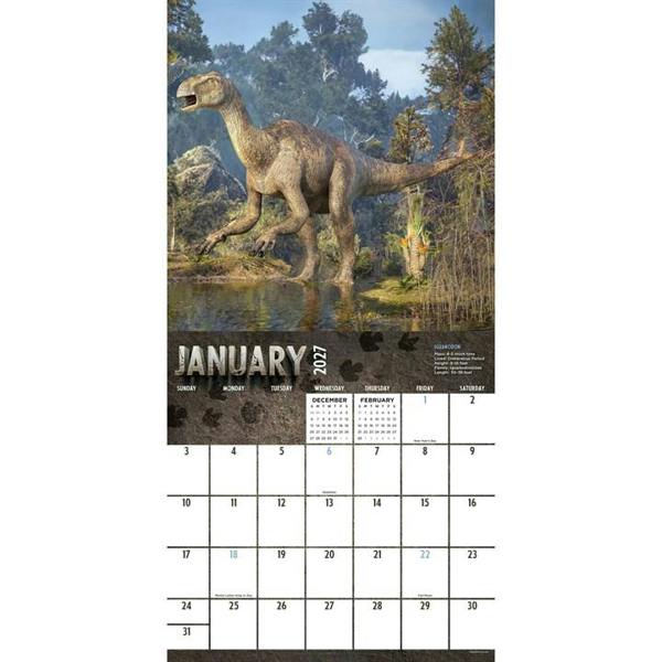 Dinosaurs Calendar 2027, Wall Calendars, Month To View, History & Literature, Gift
