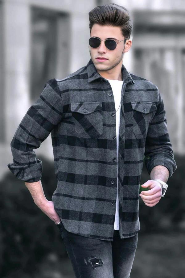WOVCOR Argyle Pattern Long Sleeve Men’s Shirt