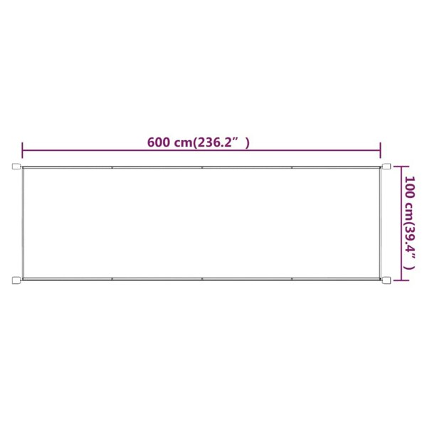 Berkfield Vertical Awning Blue 100x600 cm Oxford Fabric