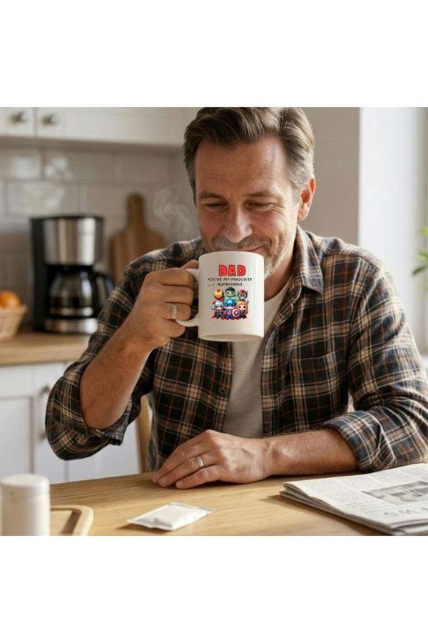 Dyzi Dad Superhero Mug Youre My Favourite Superhero Ceramic Cup
