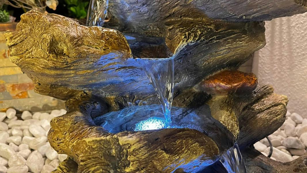 Tranquillity Water Features 5 Tier Wood Cascade Woodland Water Feature