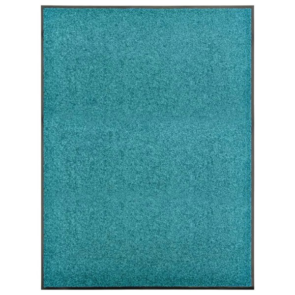 Berkfield Doormat Washable Cyan 90x120 cm