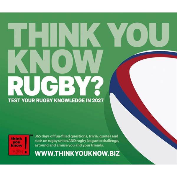 Think You Know Rugby? Desk Calendar 2027, Desk Calendars, Day To View, Sports, Gift