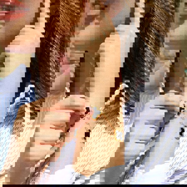 Say It With Clover Chain Bracelet - Stainless Steel (Gold Plated & Black)