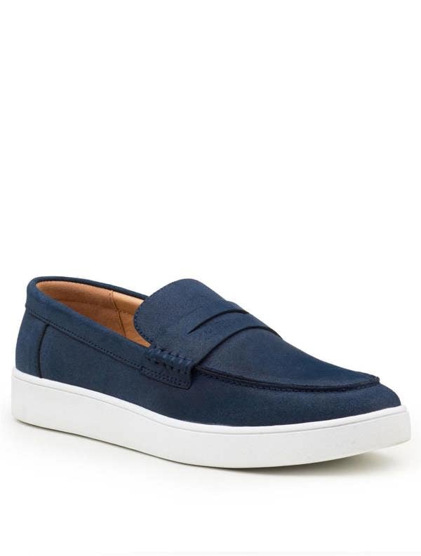 Roco Boys navy slip on loafers - Braden