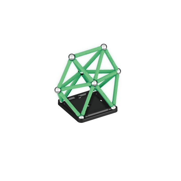 Geomag Glow Recycled Plastic Magnetic Shapes - 42 Pieces