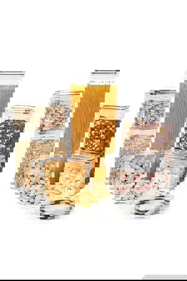 Living and Home 8/7Pcs Set Airtight Food Storage Containers Cereal Grain Organiser Box with Lids