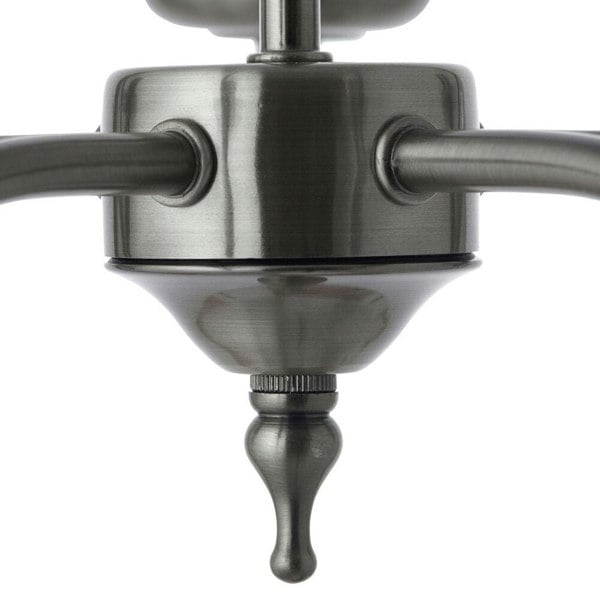 Hanging Flush Ceiling Pendant 5 Light ANTIQUE SILVER Chandelier Lamp Bulb Holder Loops