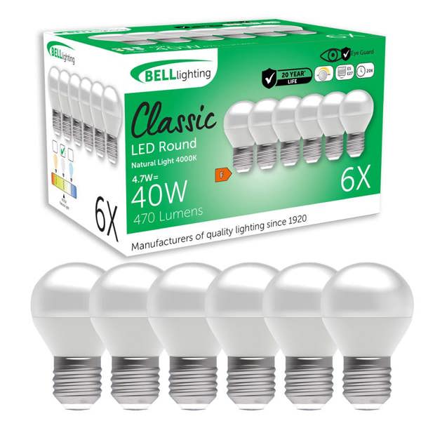 BELL Lighting Dimmable E27 LED Golf Ball Bulb 4.7W Light Bulb