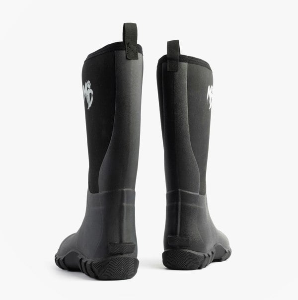 Mud Dogs RUTLAND TALL Neoprene Wellington Boots Black