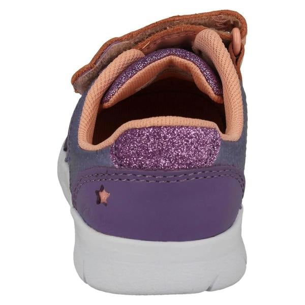 Clarks Girls Clarks Light Weight Casual Trainers With Esmerelda Sea-Unicorn Motif Ath Horn T