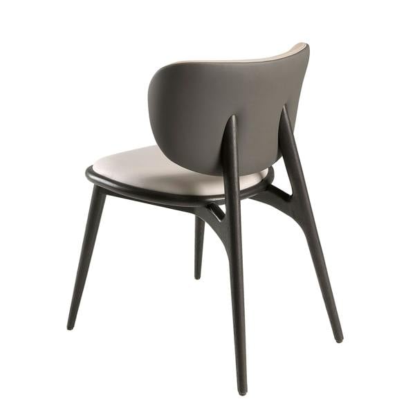 Angel Cerdá Chair in cream and dark grey leatherette 4257