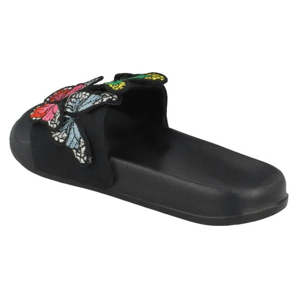 Spot On Ladies Spot On Butterfly Mules