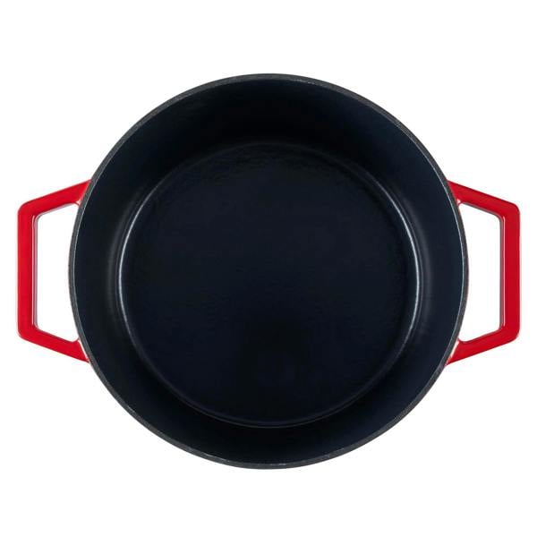Cooks Professional 26cm Cast Iron Casserole | Graduated Red