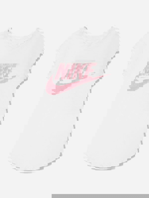 Nike Girls Futura Logo T-Shirt in White