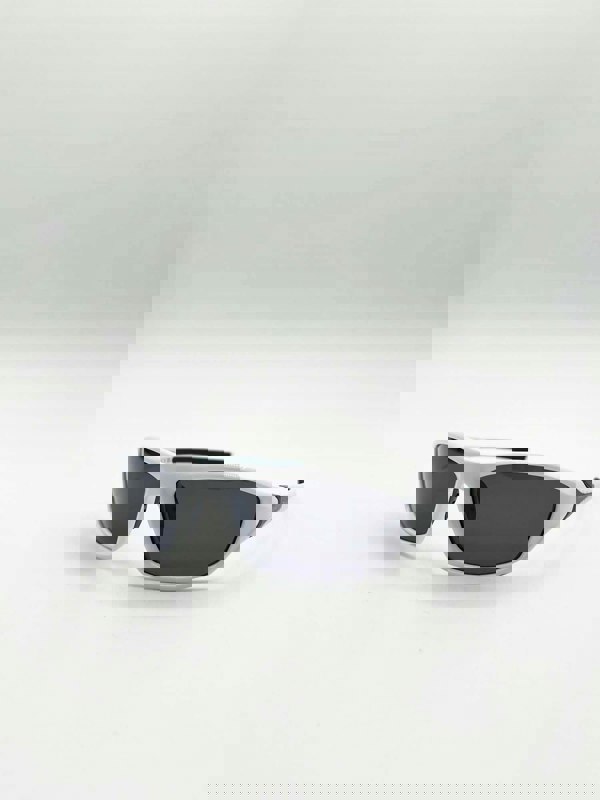 SVNX Outdoor Racer Sunglasses in White Black with Hard Case